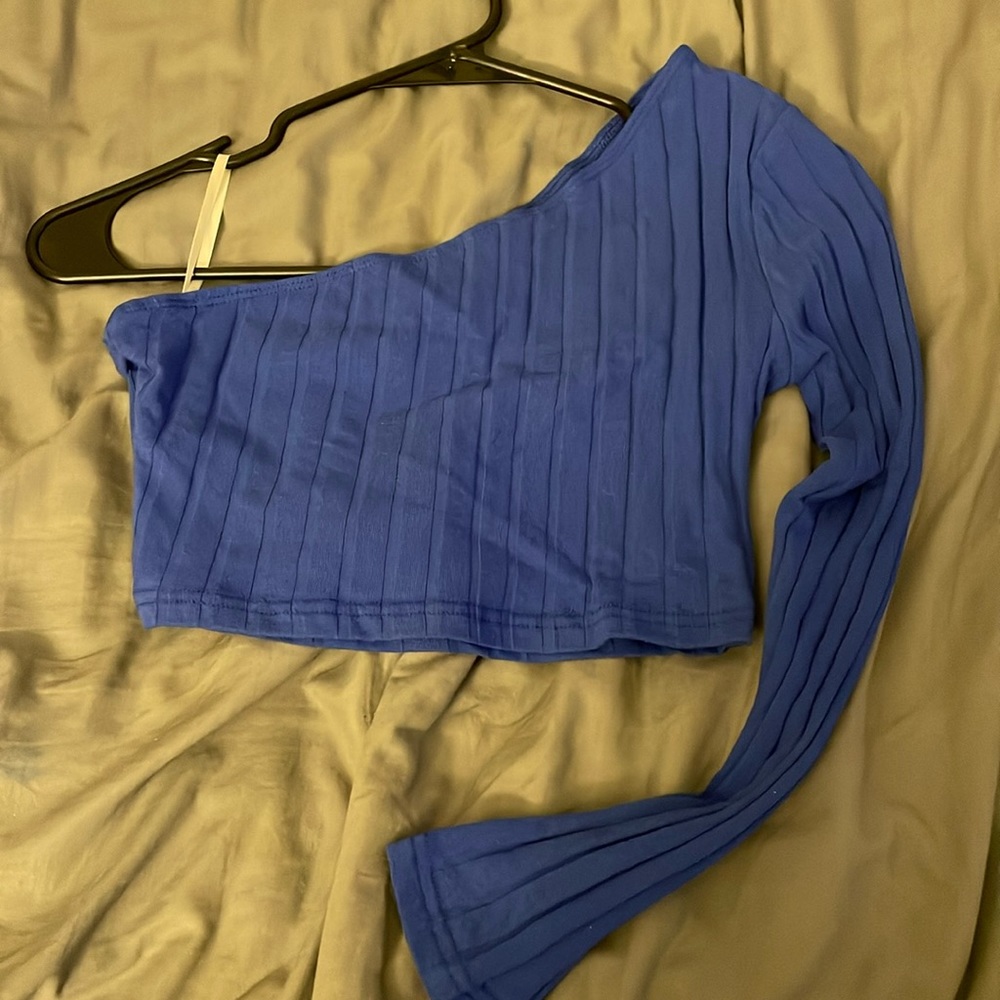 New blue crop top